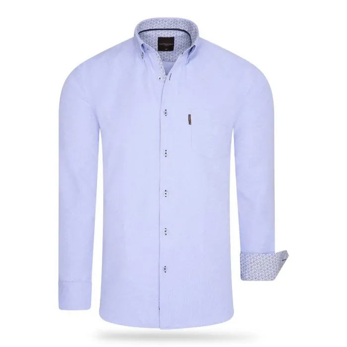 Cappuccino Italia regular fit overhemd heren lichtblauw