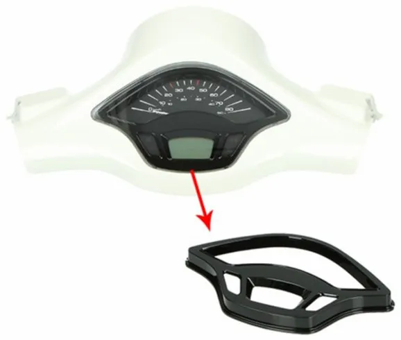 Dashboard Tellerrand Vespa Primavera / Vespa Sprint Glans Zwart Originele Kwaliteit