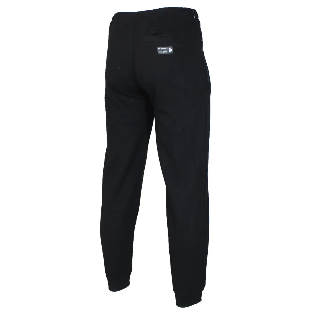 DONNAY PERFORMANCE FLEECE PANT JACK  ZWART