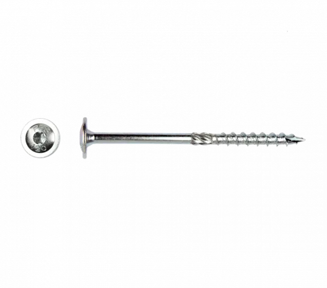 Flenskophoutschroef torx 8x200 Zn (50 stuks)