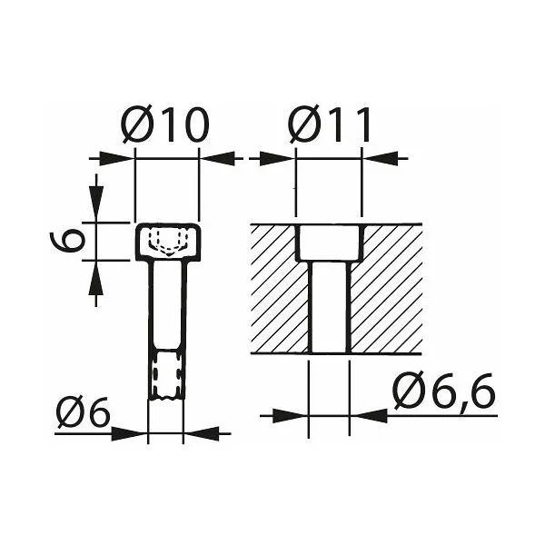 GARANT Trapboor HSS 180°, stoomontlaten, Voor schroeven: M3