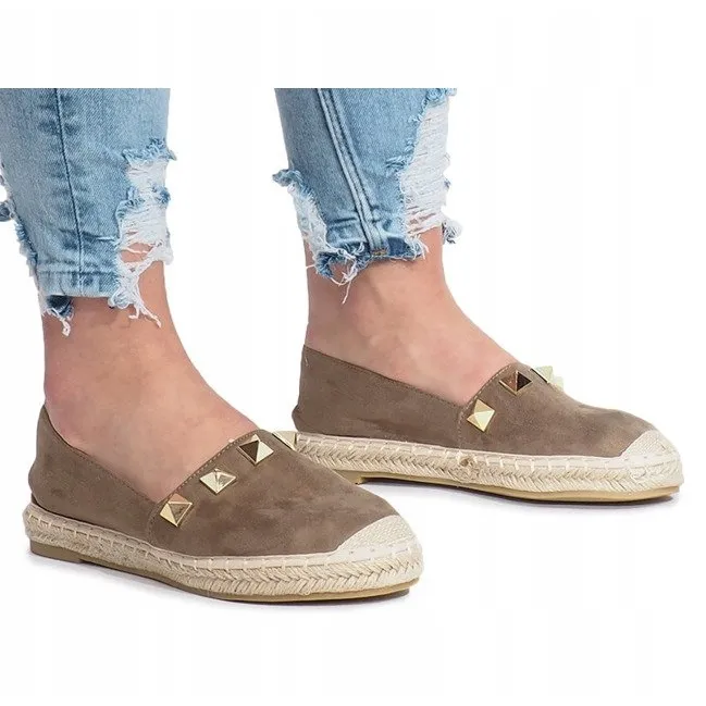 Gold Sun olijfkleurige espadrilles veelkleurig groente