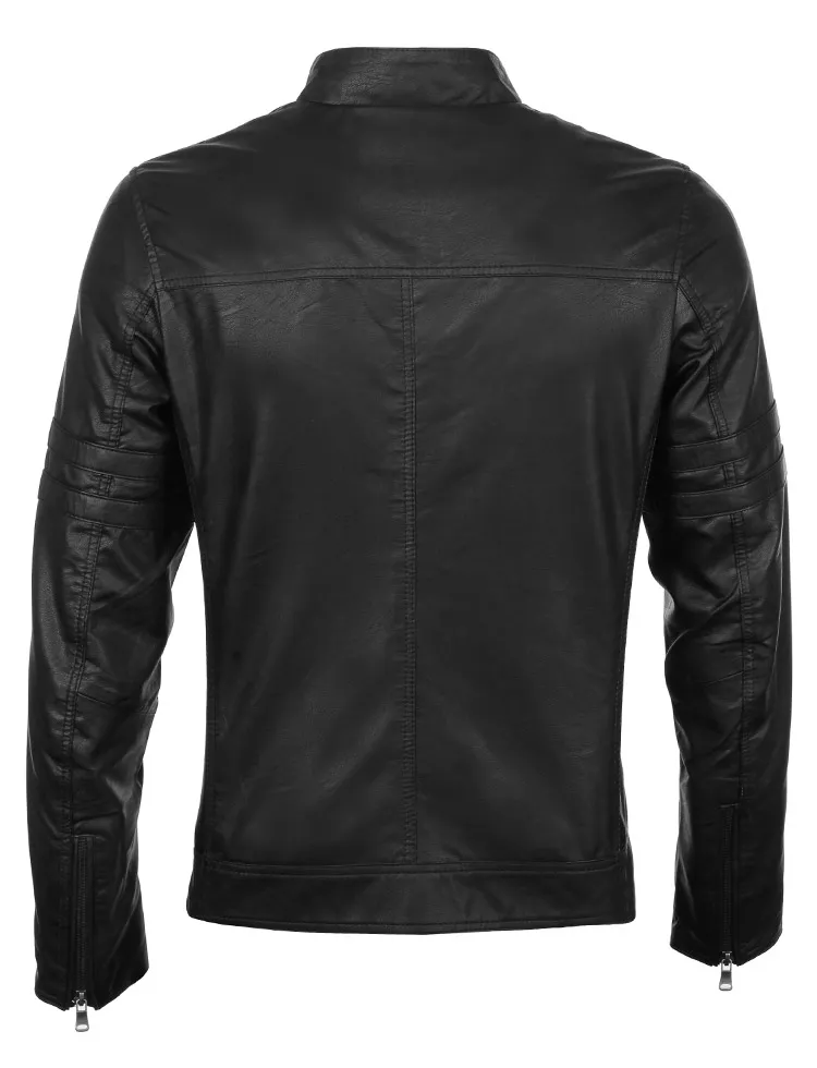 Heren jas leer TR43 zwart Versano