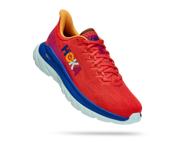Hoka Mach 4 hardloopschoenen rood heren
