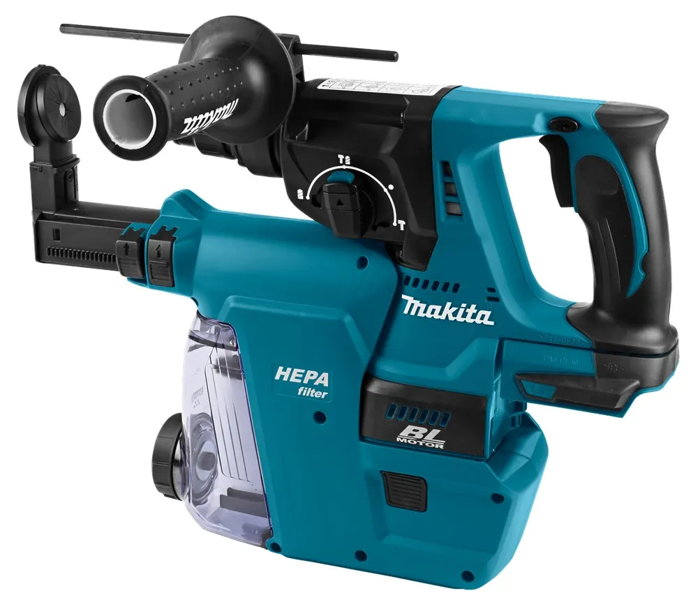 Makita 18V combihamer met stofafzuiging DHR242ZJW (zonder accu's en lader)
