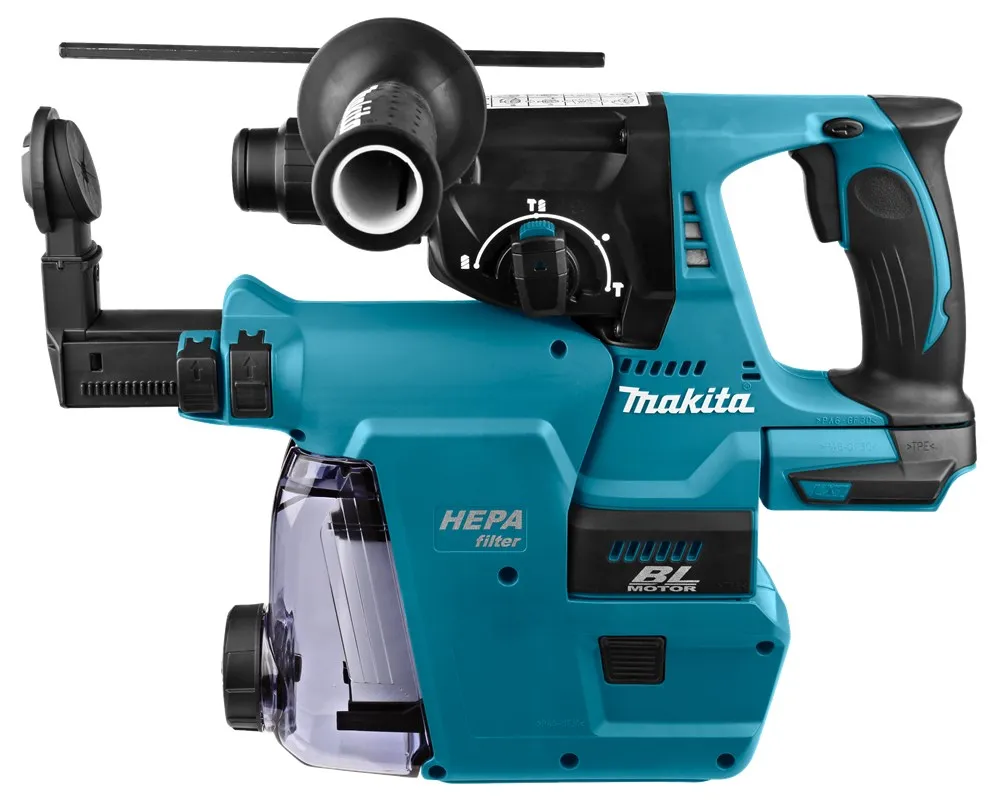 Makita 18V combihamer met stofafzuiging DHR242ZJW (zonder accu's en lader)