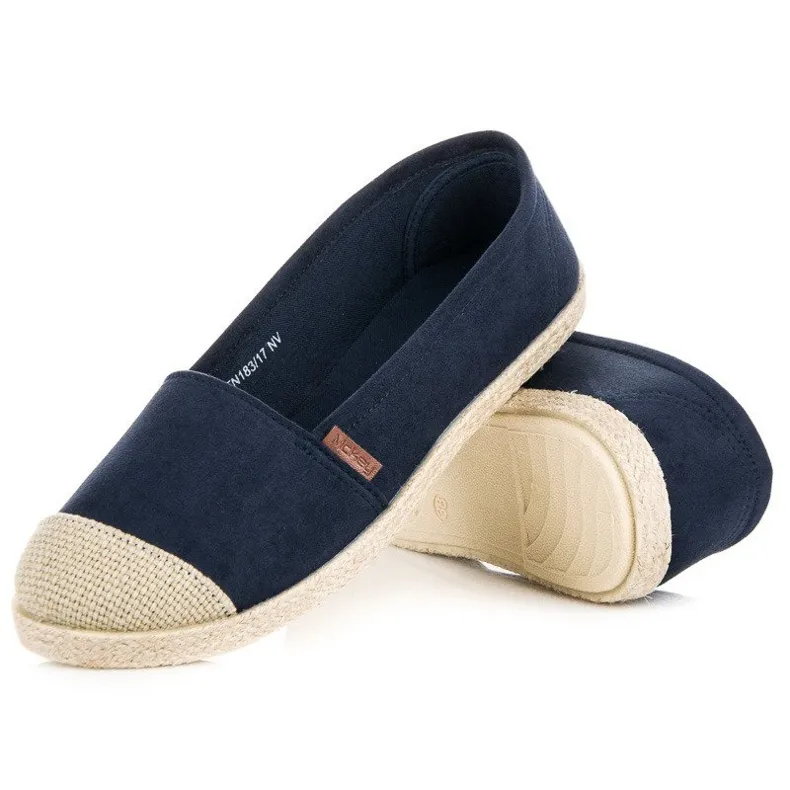McKey Marineblauwe suède espadrilles