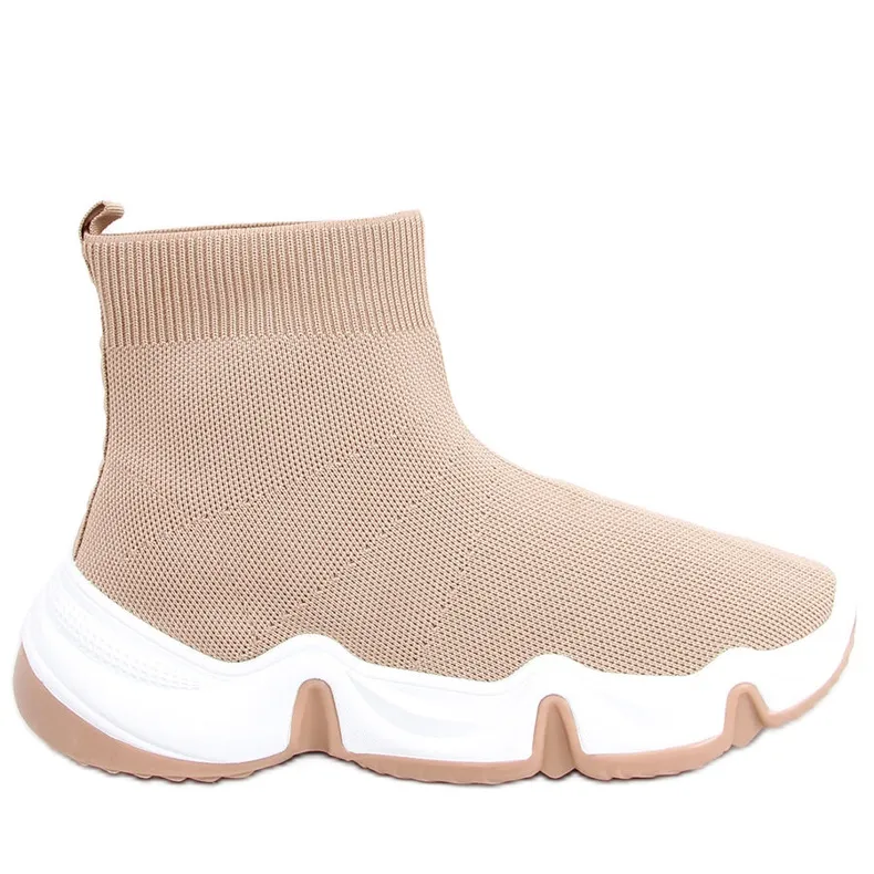 Nova Khaki sok enkelsokken beige