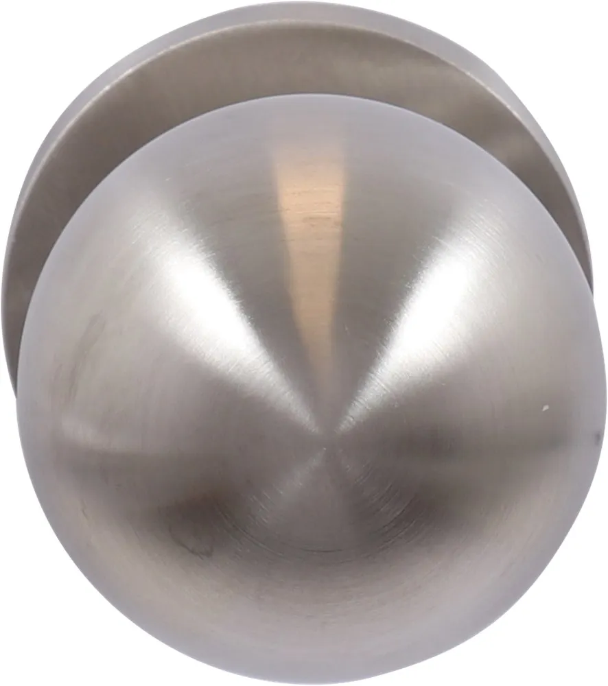 OXLOC KNOP OP ROZET RVS GEVEERD 50MM