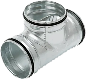 R-Vent Spiro Ø180x160x180mm T-stuk - rubberen afdichting - STCPDS180160