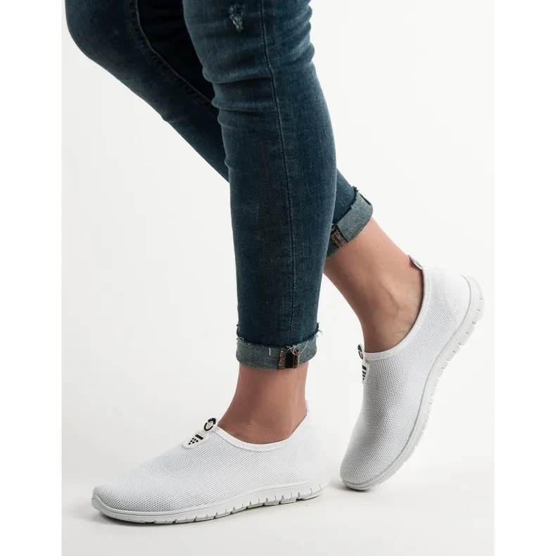 SHELOVET Witte instapsneakers