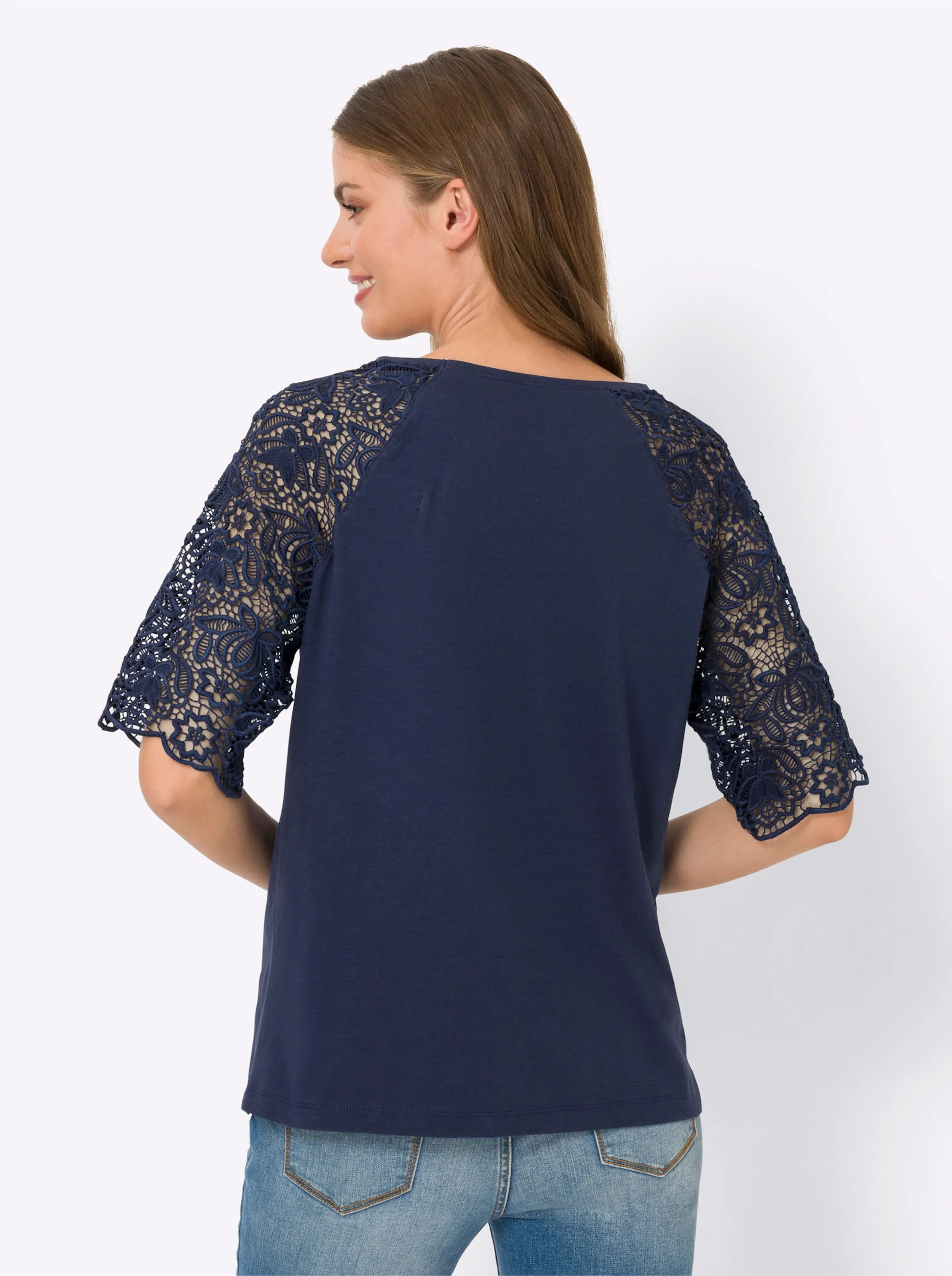 Shirt met ronde hals
