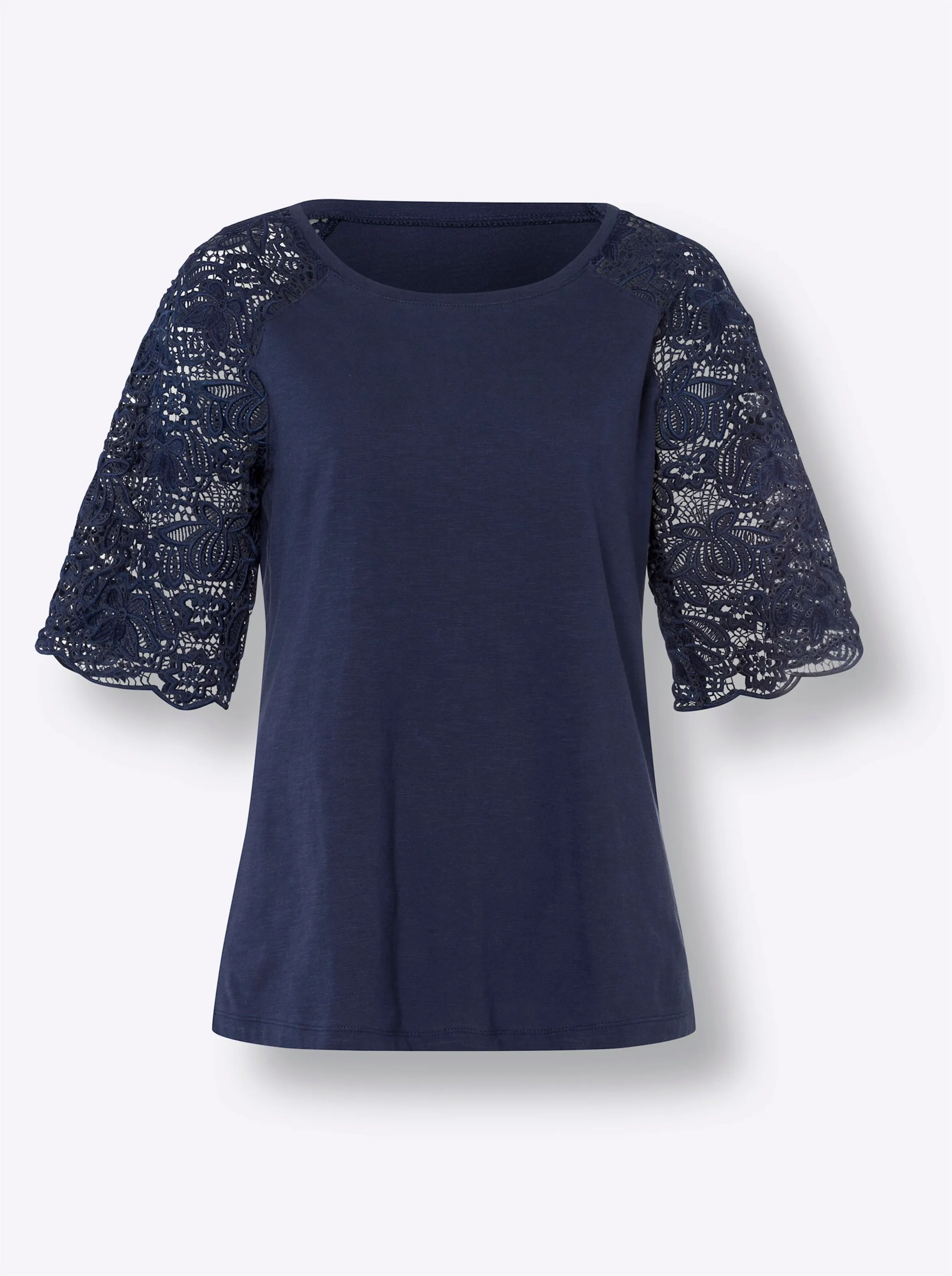 Shirt met ronde hals