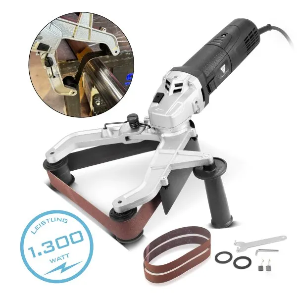 STAHLWERK BUIZENSLIJPMACHINE RS1300 ST MET 1.300 W EN 1.100  3.200 TPM VOOR 760 MM SLIJPBANDEN BUISSLIJPMACHINE | SLIJPMACHINE