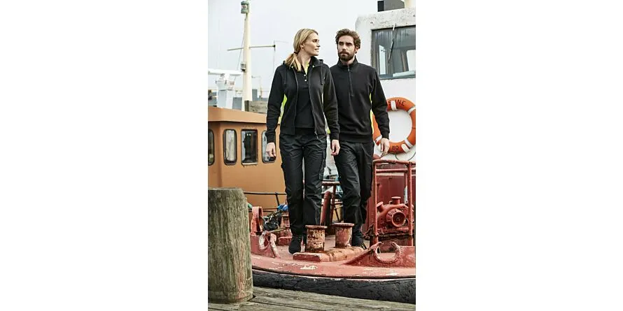 Wera poloshirt, dames, marineblauw/grijs, XXL