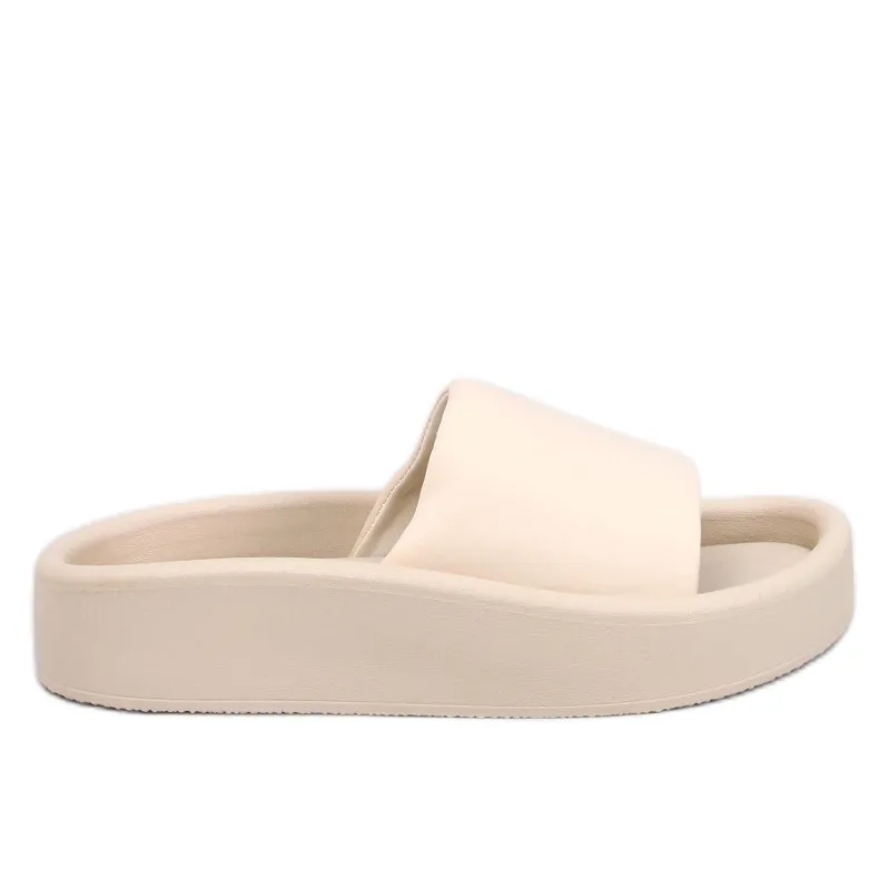 Zachte damespantoffels Fontes Beige