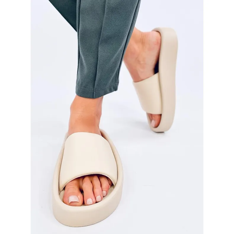 Zachte damespantoffels Fontes Beige